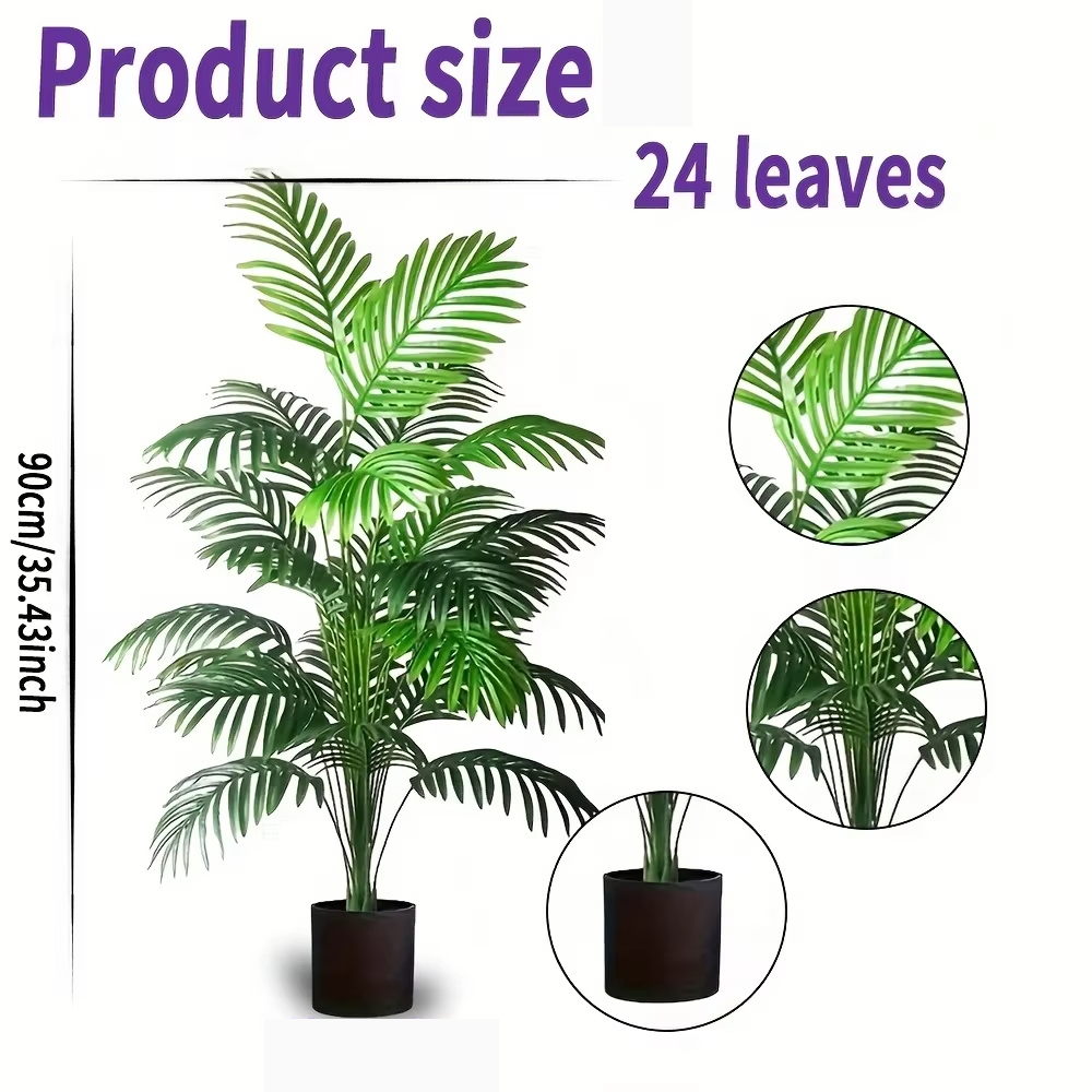 24 Leaves Areca Palm Artificia - Ficus Lyrata Tree review and price